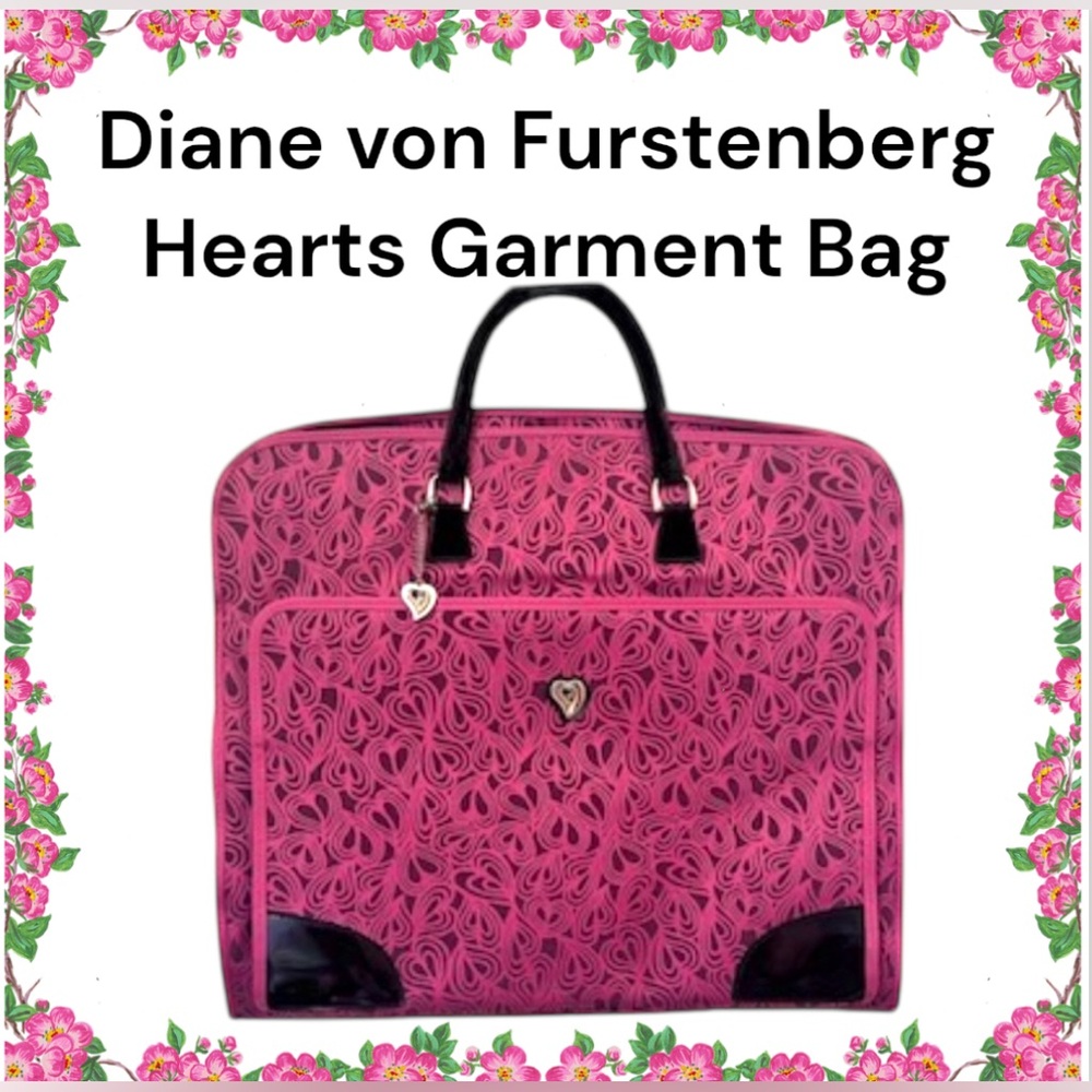 Diane Von Furstenberg Pink Hearts Garment Bag